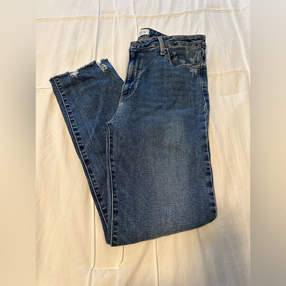 Women Just Black High Rise Straight Leg Jeans Size 31